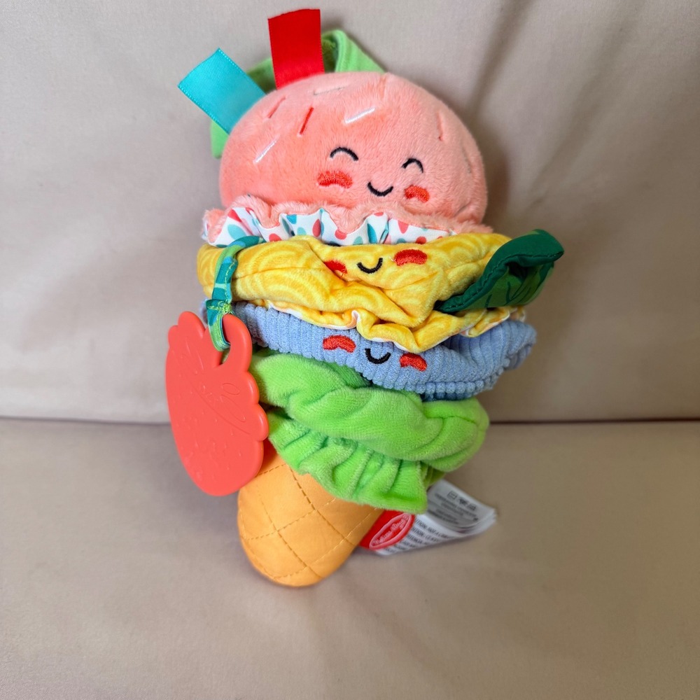 Melissa & Doug Ks Kids Ice Cream Cone Plush Sensory Toy with Teether Multi-Color